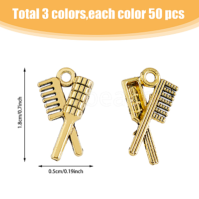 150Pcs 3 Colors Tibetan Style Alloy Pendants TIBE-DC0001-06-1