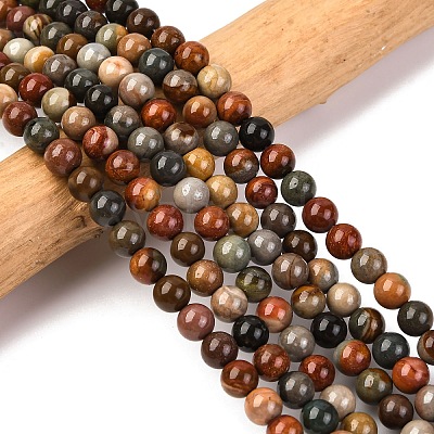 Natural New Ocean Jasper Bead Strands G-G954-01-6mm-1