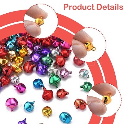 200Pcs 2 Styles Aluminum Bell Charms FIND-FS0003-80-1