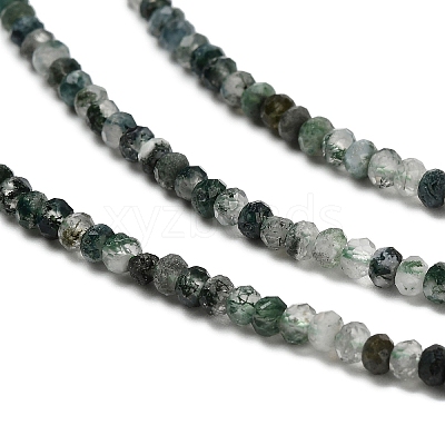 Natural Moss Agate Beads Strands G-C228-A01-2x3mm-1