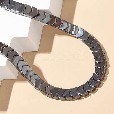 Arrow Synthetic Non-Magnetic Hematite Beaded Necklaces NJEW-R020-11-1