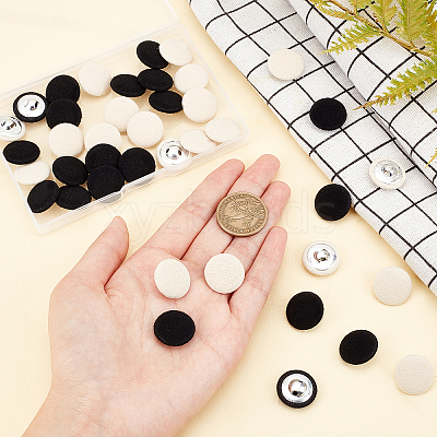 40Pcs 2 Colors Aluminum Buttons DIY-PH0008-67-1