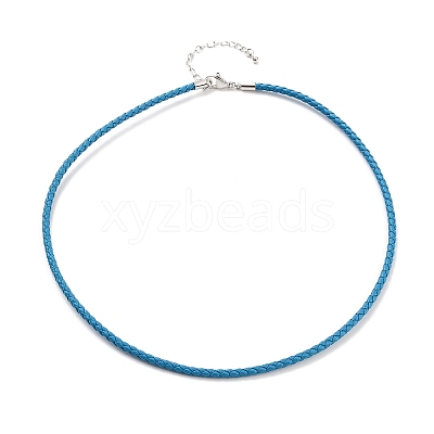 Braided Round Imitation Leather Bracelets Making BJEW-H610-01P-13-1