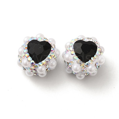 Polymer Clay Rhinestone Beads RGLA-D050-04E-1