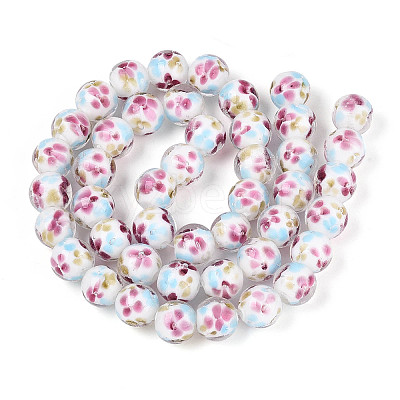 Handmade Lampwork Beads Strands LAMP-T007-04O-1