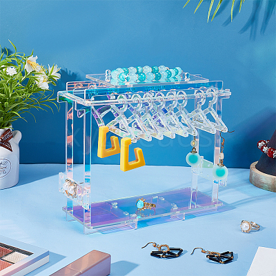 Opaque Acrylic Earring Display Stands EDIS-WH0035-19C-1