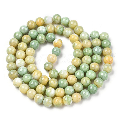 Ombre Effect Dyed Crackle Glass Beads X1-GLAA-T031-10mm-01S-1