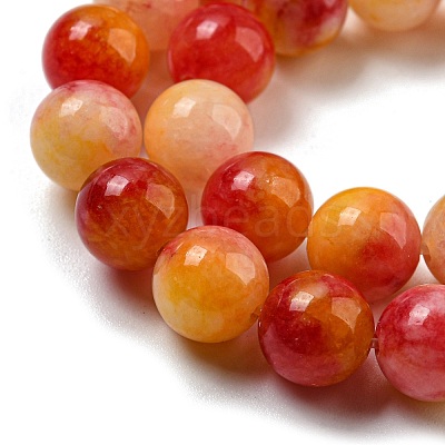 Natural Dyed Yellow Jade Beads Strands G-Q160-A01-01C-1