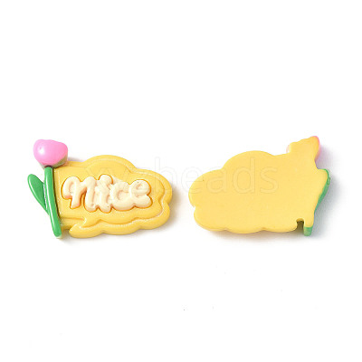 Opaque Resin Cabochons CRES-P023-01B-1