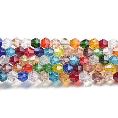 Transparent Electroplate Glass Beads Strands EGLA-A039-T3mm-A29-1