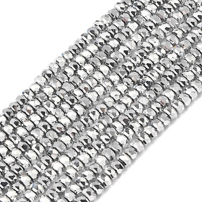 Electroplate Glass Beads Strands GLAA-Q105-03U-1