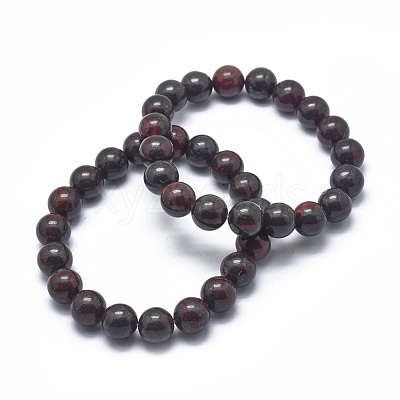 Natural Brecciated Jasper Bead Stretch Bracelets X-BJEW-K212-A-040-1