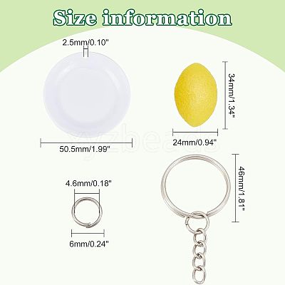 DIY Imitation Omurice Keychain Making Kits DIY-OC0009-36-1
