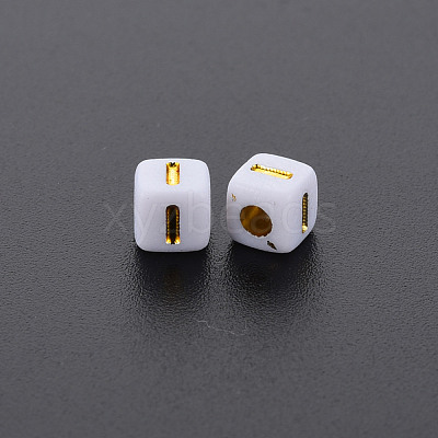 Opaque White Acrylic Beads MACR-Q242-010I-1