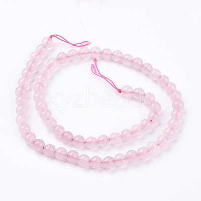 Natural Rose Quartz Bead Strands X-G-R193-13-6mm-1
