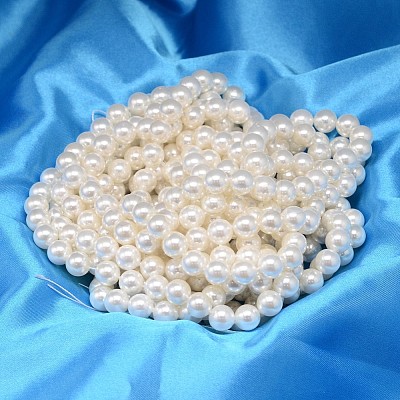 Round Shell Pearl Bead Strands BSHE-L011-12mm-A013-1