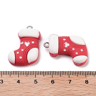Christmas Theme Opaque Resin Pendants RESI-N039-105-1