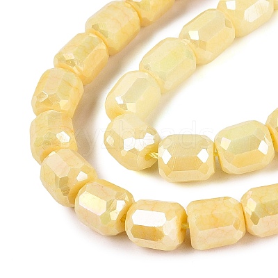 Anti-Tarnish Electroplate Glass Beads Strands EGLA-N027-03A-08-1