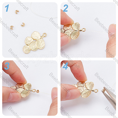 200Pcs Brass Crimp Beads Covers FIND-BBC0003-63-1
