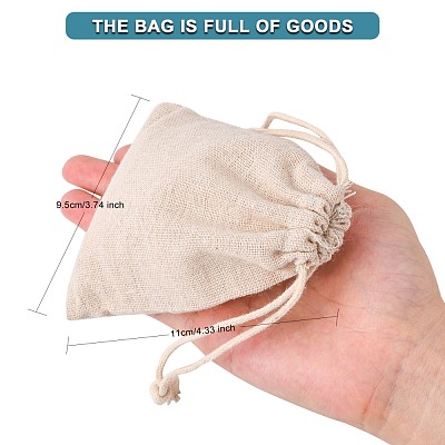 Cotton Packing Pouches Drawstring Bags ABAG-R011-10x12-1