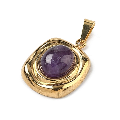 Natural Amethyst Pendants STAS-D209-01G-12-1