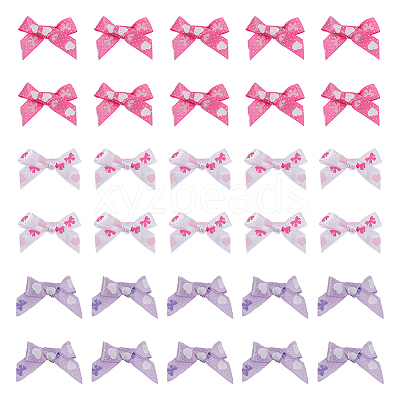 60Pcs 3 Colors Bowknot Polyester Ribbon DIY-GF0006-70-1