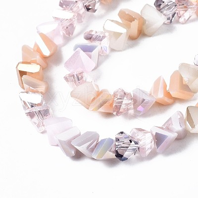 Electroplate Glass Beads Strands EGLA-N002-06J-1