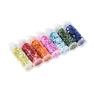 7 Bottles DIY Glass Seed Beads Sets DIY-N006-02D-1
