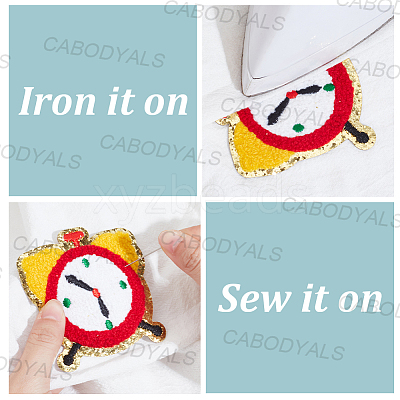 8Pcs 8 Styles Back to School Polyester Clothing Patches PATC-CY0001-55-1