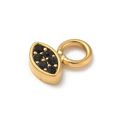 Ion Plating(IP) 304 Stainless Steel with Rhinestone Charms STAS-G351-12G-01-1