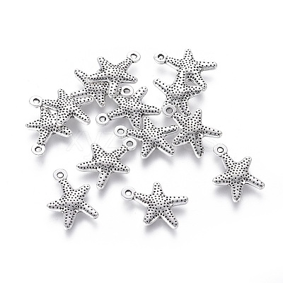 Tibetan Style Alloy Starfish/Sea Stars Charms LS-LF0463Y-NF-1