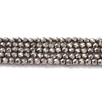 Electroplate Glass Beads Strands X-GLAA-H021-01A-FP12-1