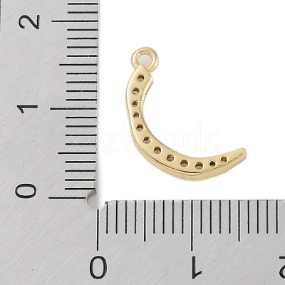 Rack Plating Brass Micro Pave Clear Cubic Zirconia Pendants KK-A224-03N-G-1