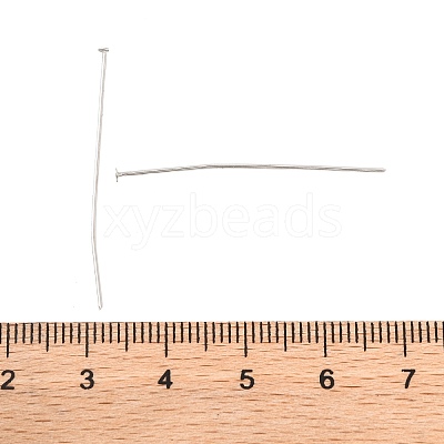 Tarnish Resistant Stainless Steel Flat Head Pin Jewelry Findings X-STAS-E023-0.6x35mm-1