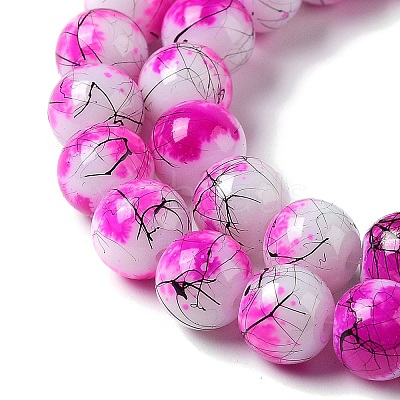 Drawbench & Baking Paint Glass Beads Strands GLAA-S176-09-1