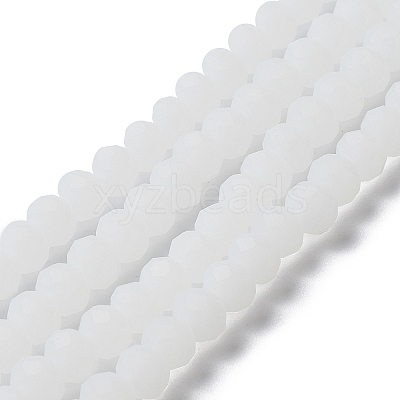 Imitation Jade Solid Color Glass Beads Strands EGLA-A034-J8mm-MD05-1