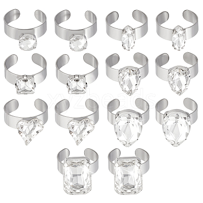 304 Stainless Steel Cuff Rings RJEW-PH01323-1