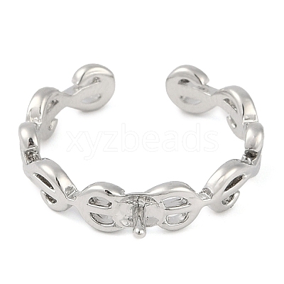 Brass Cuff Finger Ring Settings KK-L219-15A-P-1