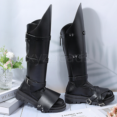 Imitation Leather Boot Cover AJEW-WH20003-14B-1