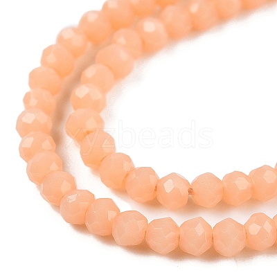 Opaque Solid Color Glass Beads Strands EGLA-T021-02J-1