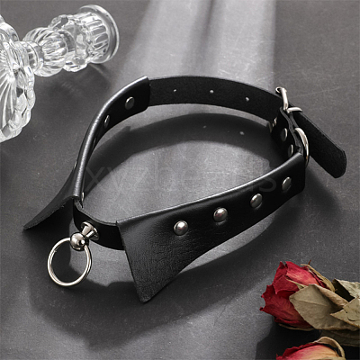 PU Leather Collar Choker Necklaces for Women NJEW-CL0001-23A-1