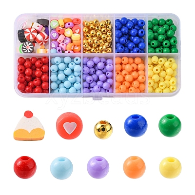 470Pcs Opaque Acrylic Beads MACR-YW0001-94-1