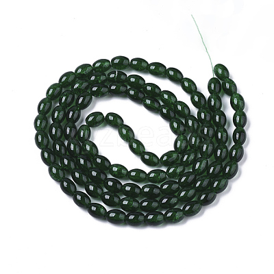 Transparent Crackle Glass Beads Strands X-DGLA-S085-6x8-19-1