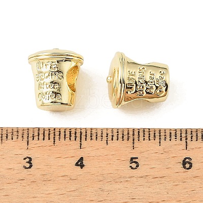 Brass European Beads KK-CBA9CBD-19G-1