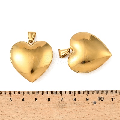 316 Stainless Steel Locket Pendants STAS-K321-12B-G-1