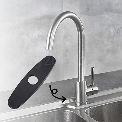 Oval Stainless Steel Faucet Hole Covers STAS-WH20001-18C-EB-1