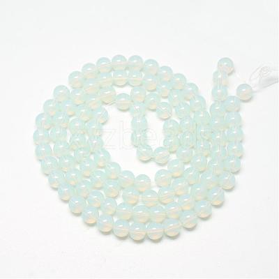Baking Paint Glass Beads Strands DGLA-Q023-8mm-DB1-1