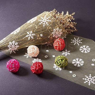 Snowflake Deco Mesh Ribbons OCOR-P010-G04-1