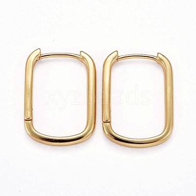 Brass Huggie Hoop Earrings KK-H741-05G-1