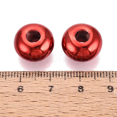 UV Plating Opaque Acrylic European Beads PACR-T017-19M-10-1